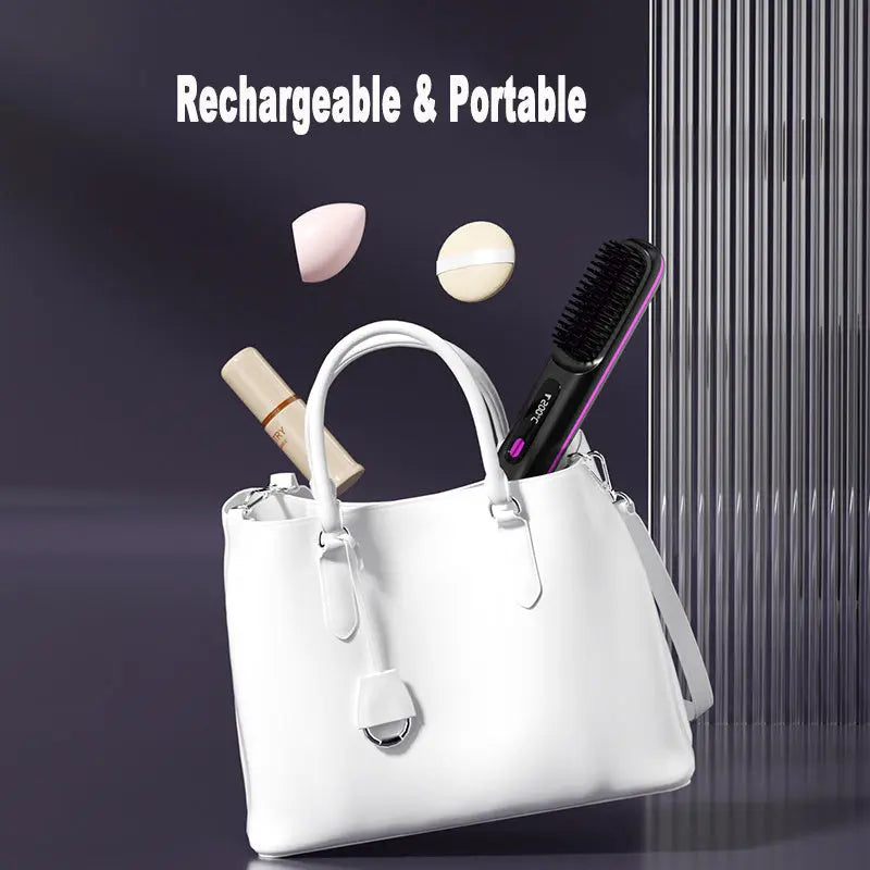 Portable Wireless Hair Styler GlowTrendVibe